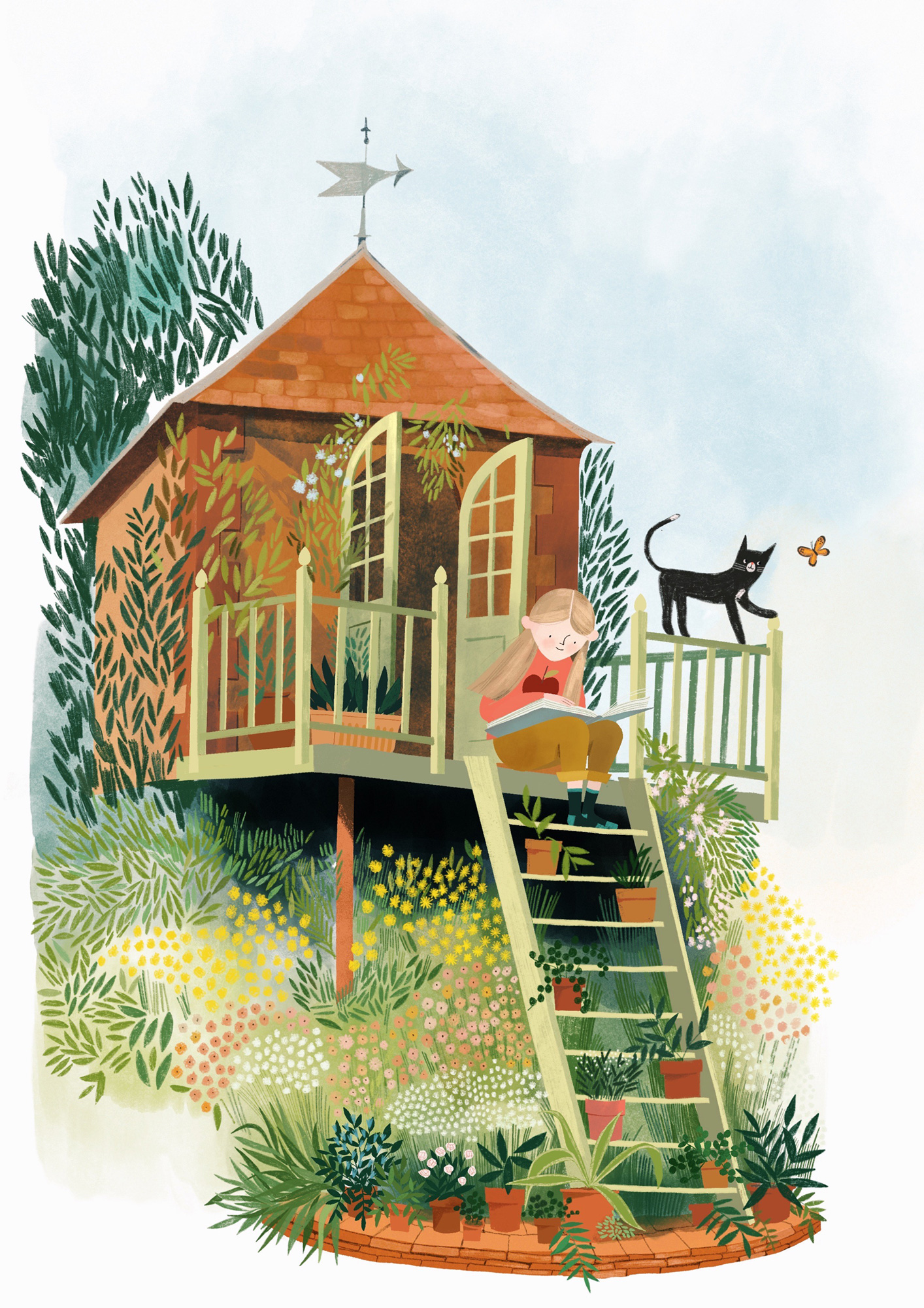 Illustration of a tree house