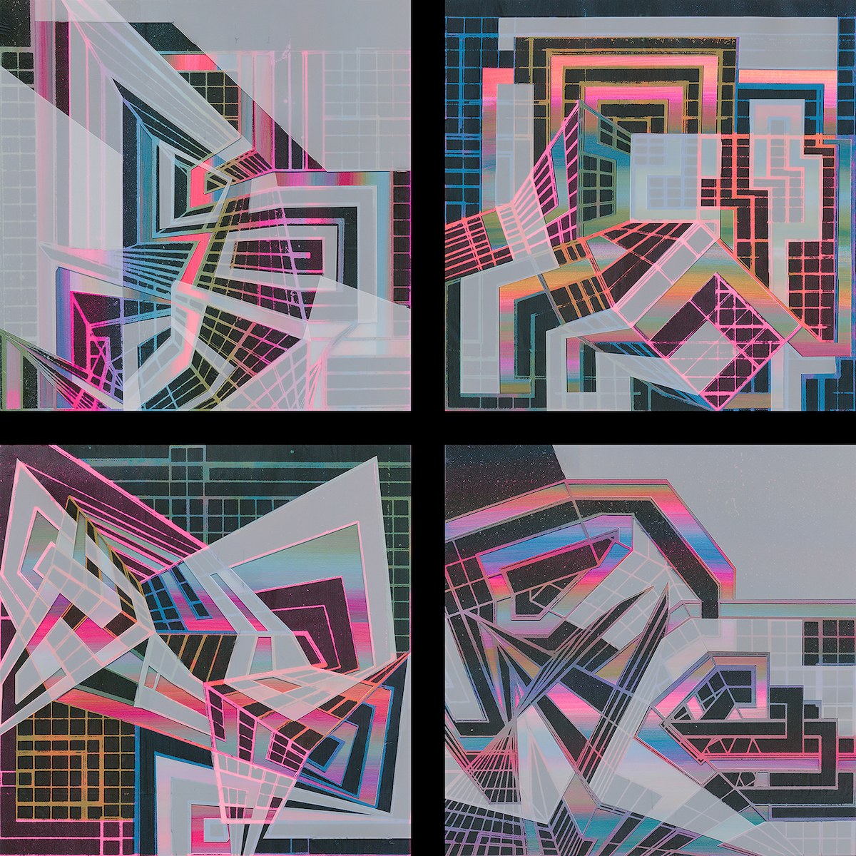 Circuit Topology Quadtych by Zoe Shulman