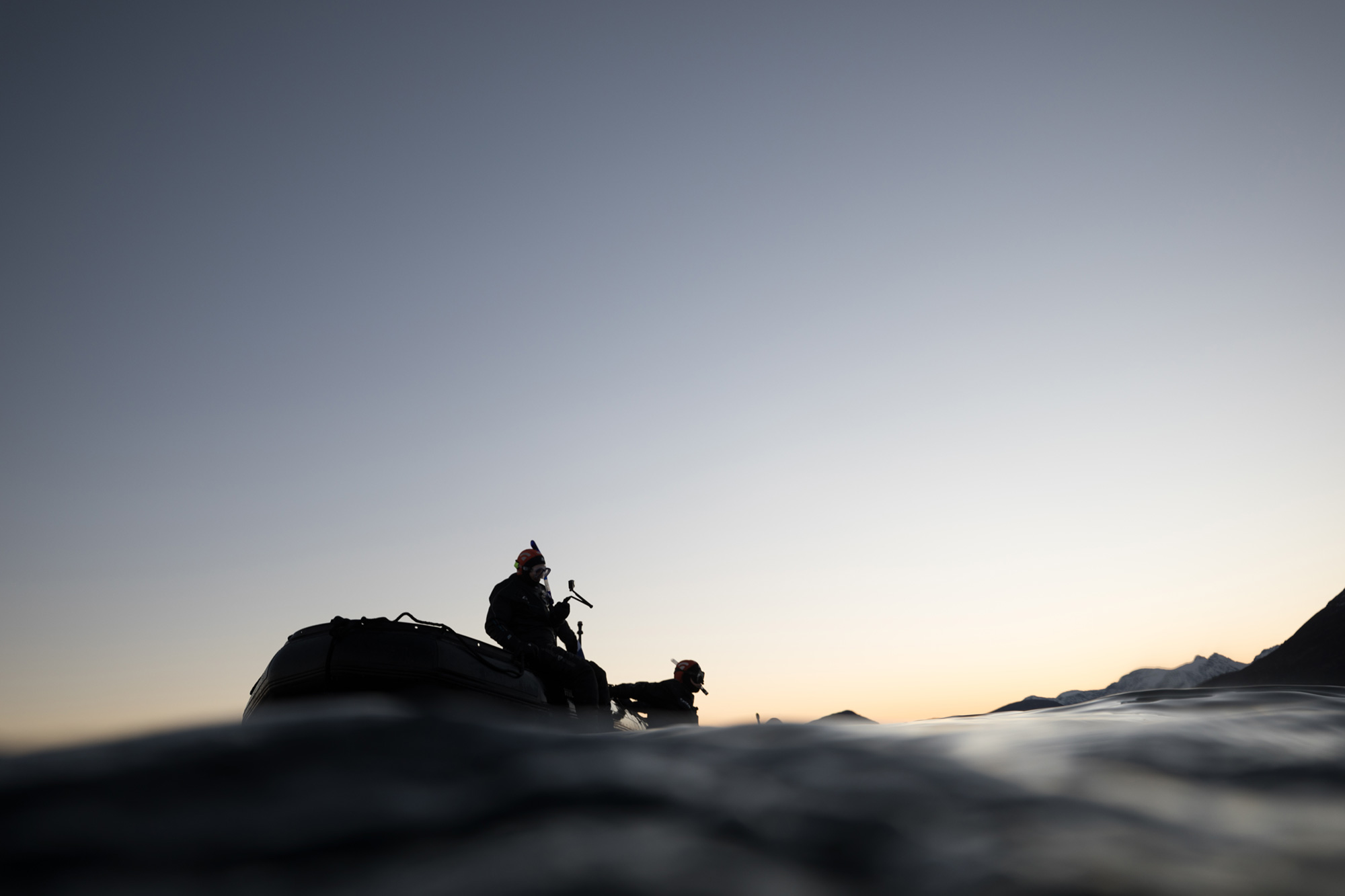 Divers taking a break