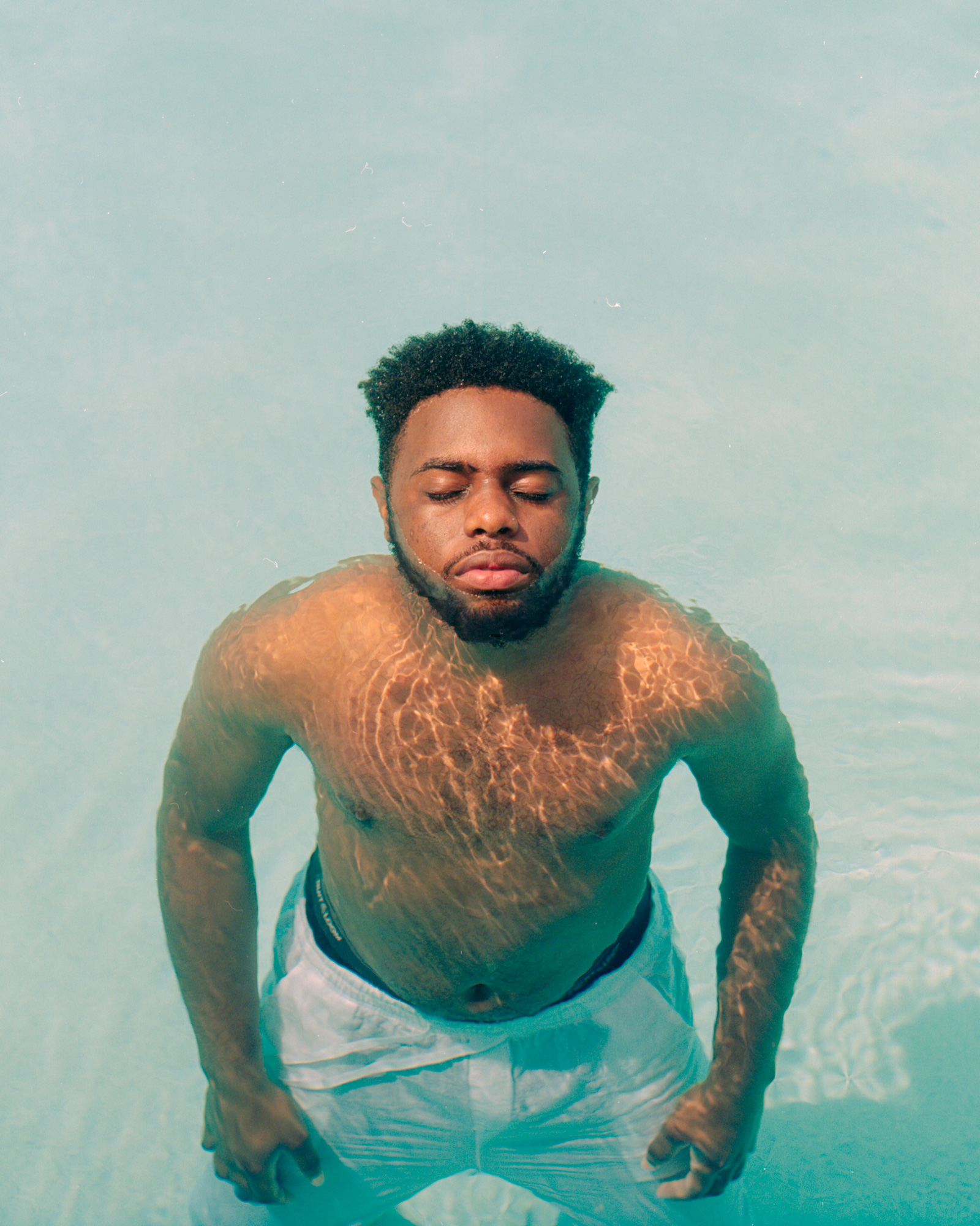 Photo of a person in a pool