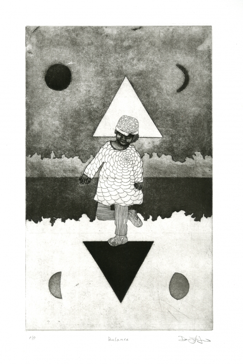 Balance Intaglio print by LeMoine