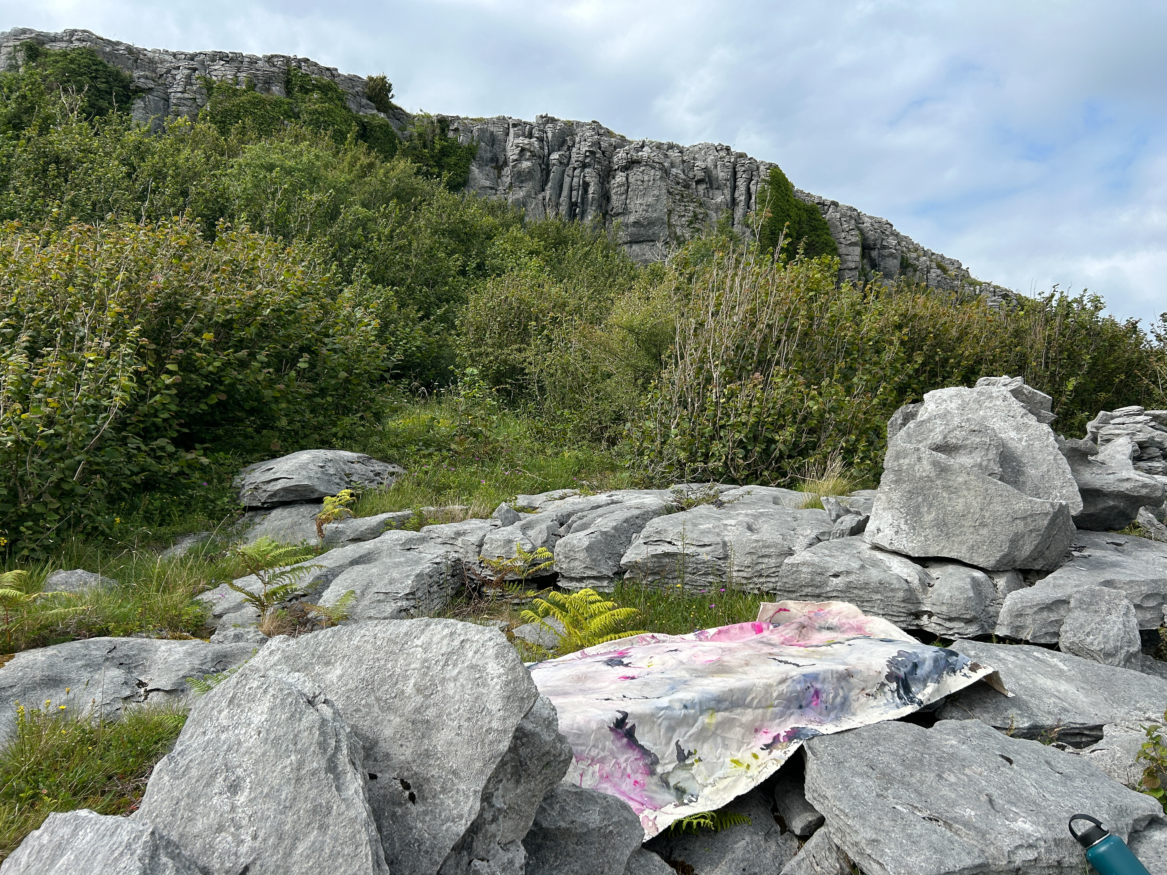 Painting on the hillside behind the Burren College of Art, Ballyvaughan, Co. Clare, Ireland, 2025