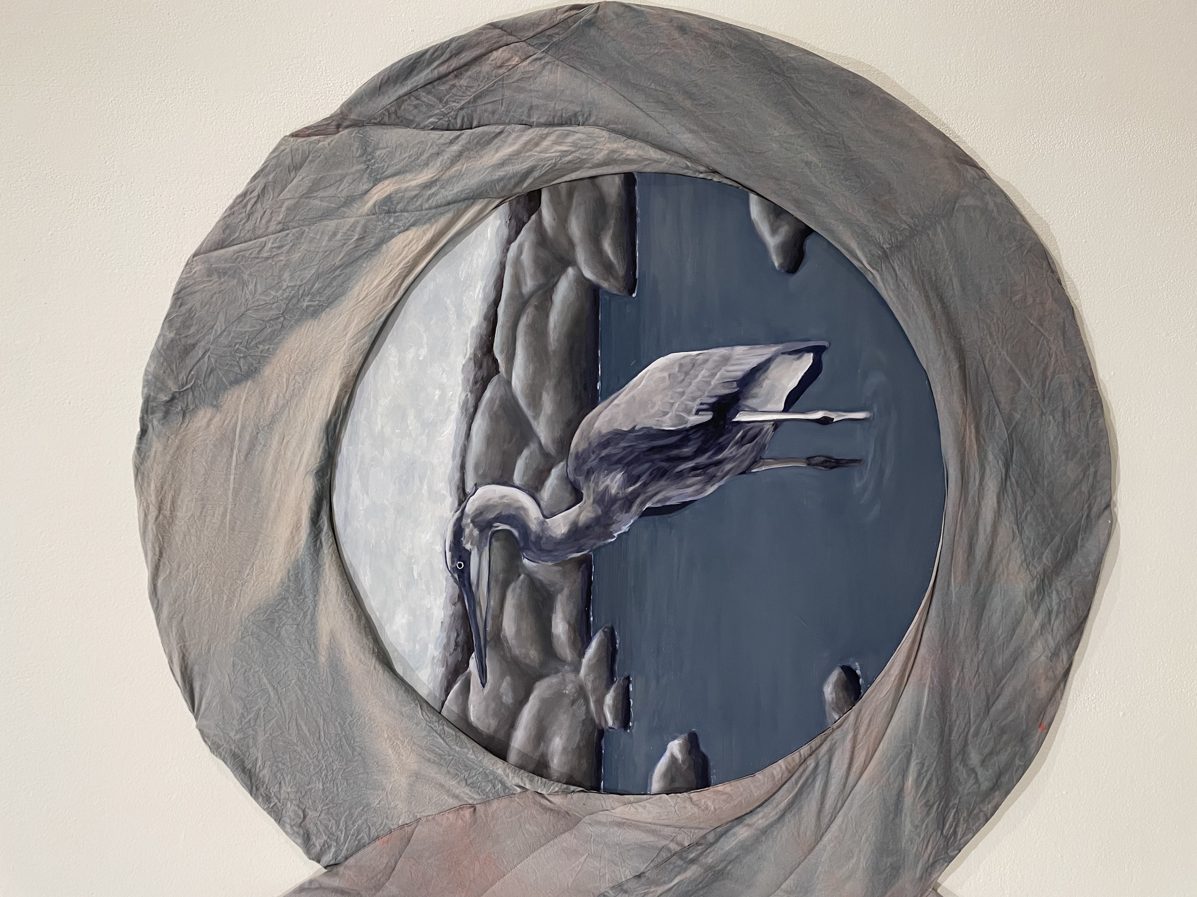 "Found Between Beginnings and Ends" multimedia painting by Carly Gallant
