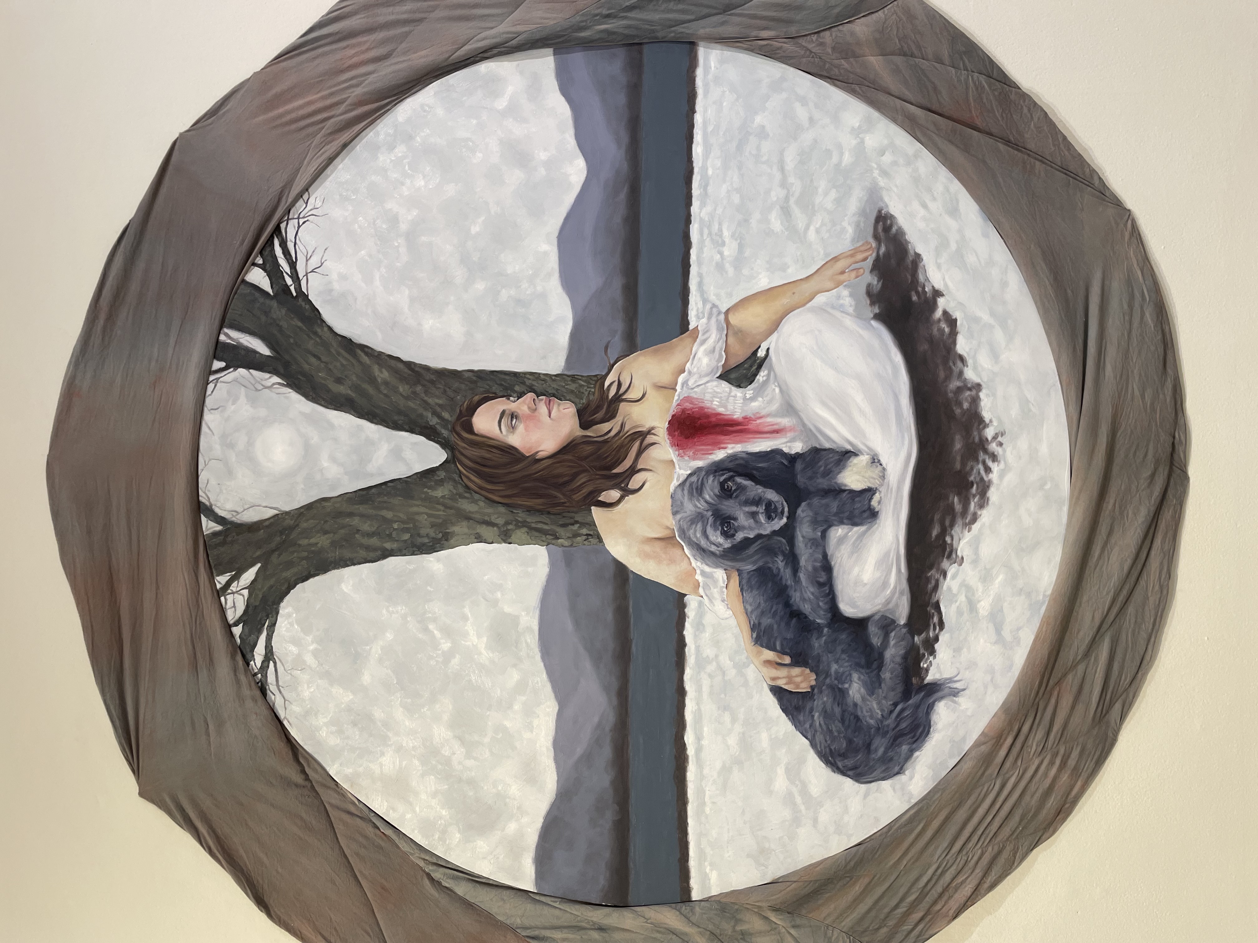 "Found Between Beginnings and Ends" multimedia painting by Carly Gallant