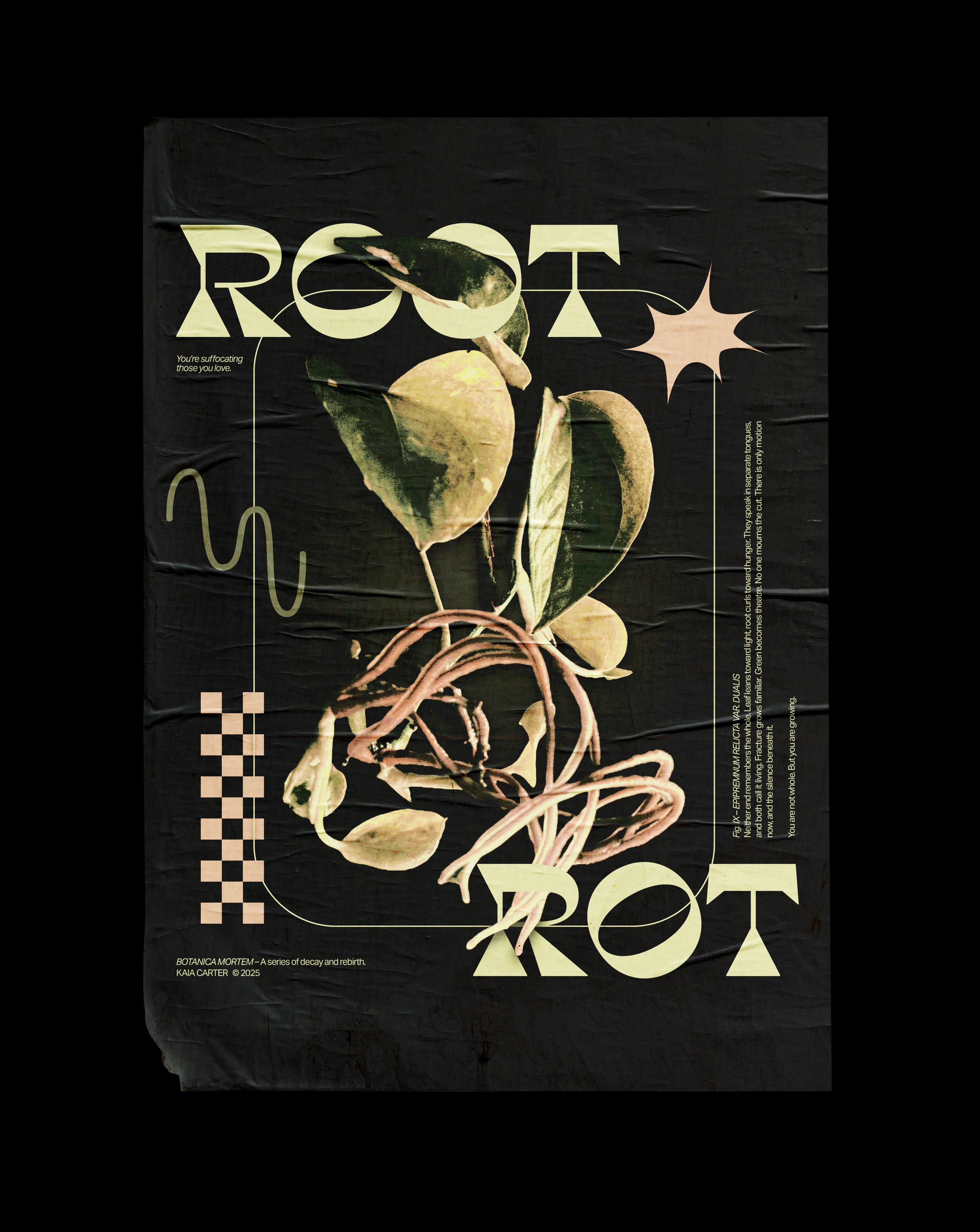 Root Rot Poster by Kaia Carter.