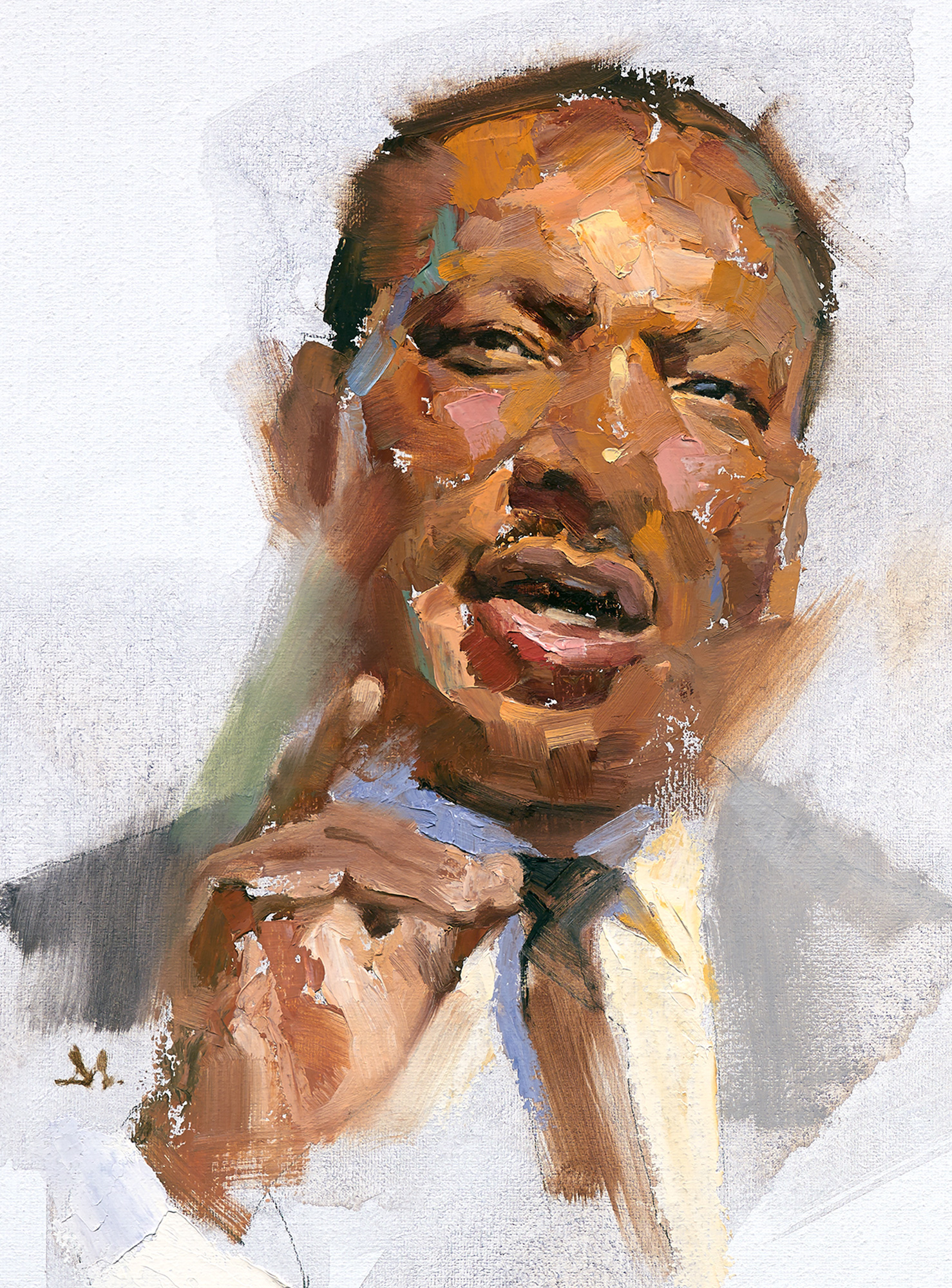 Painted portrait of MLK