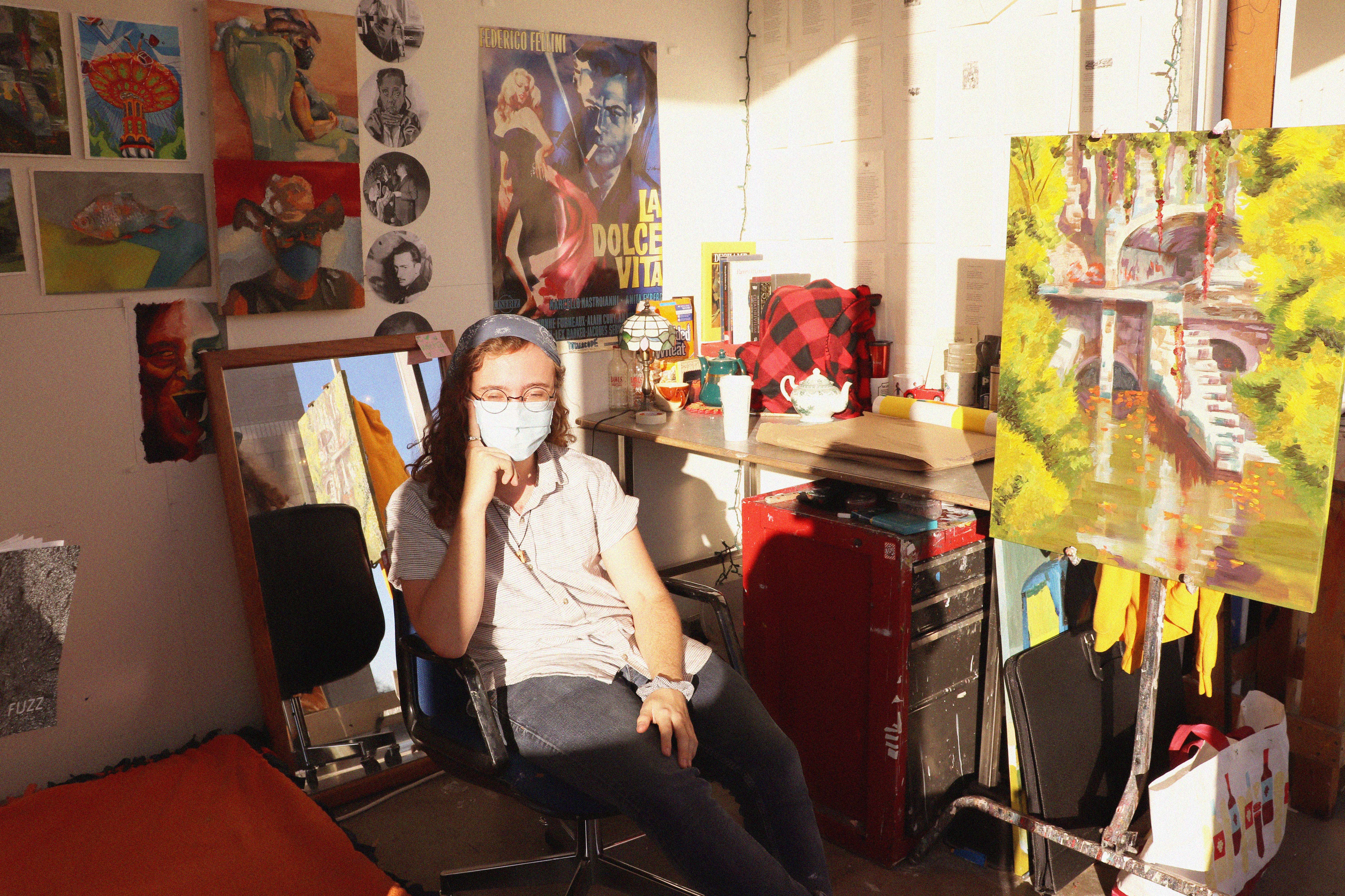 Micah in his studio
