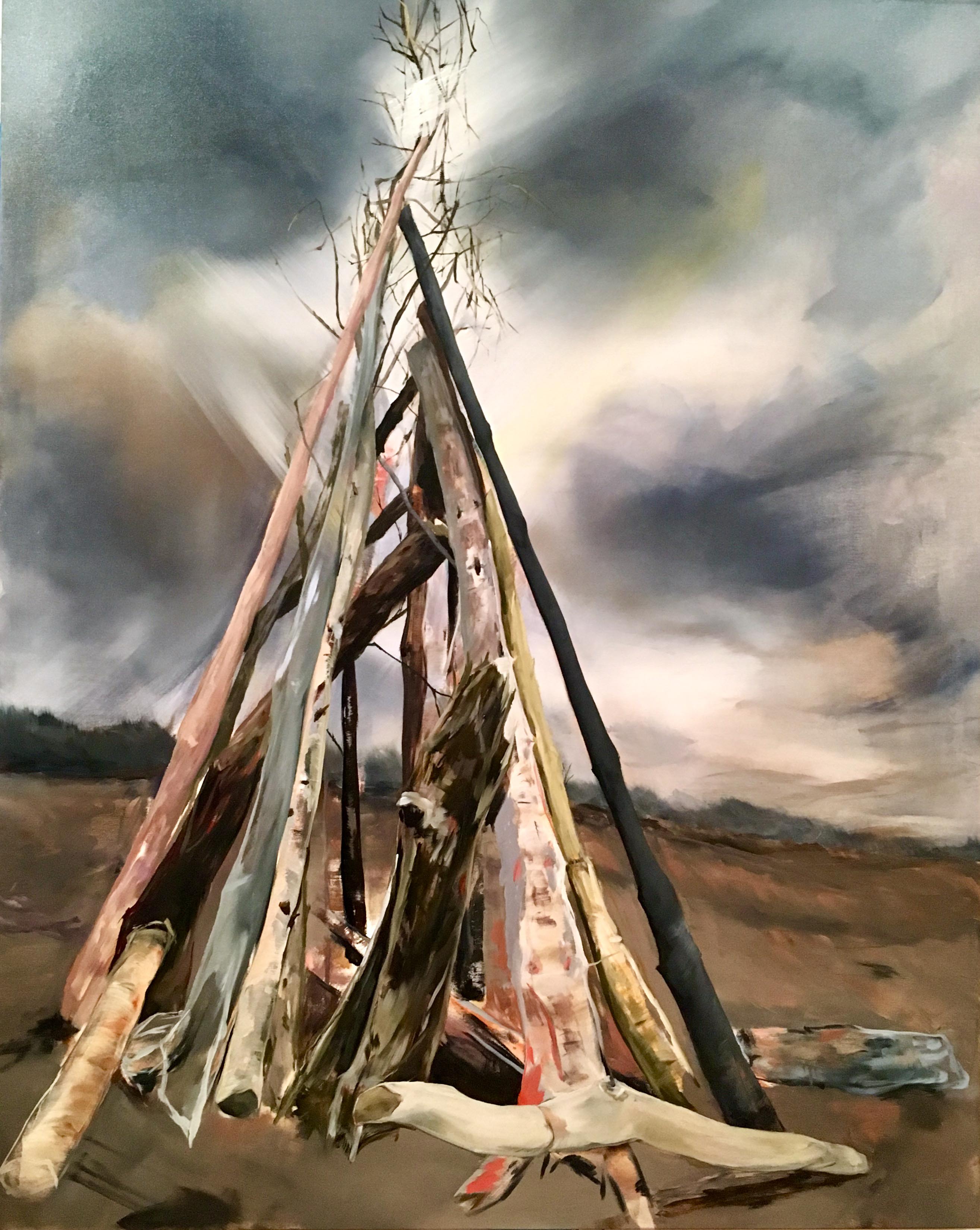 Kelli Nelson, Merkabah, 2020, Oil on canvas
