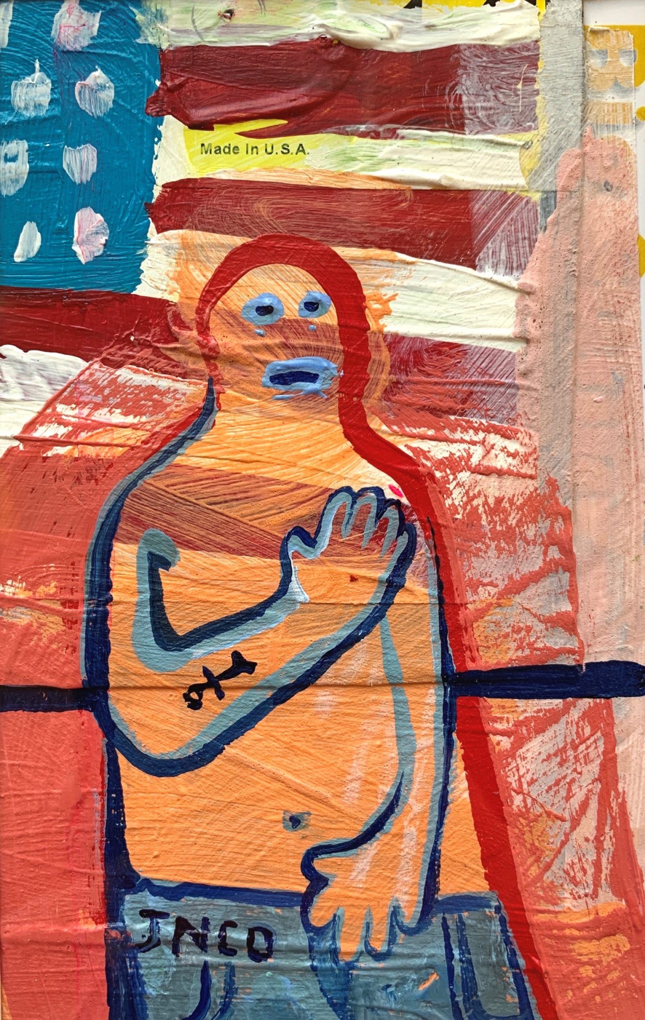 Made in USA painted illustration by Preston Drum