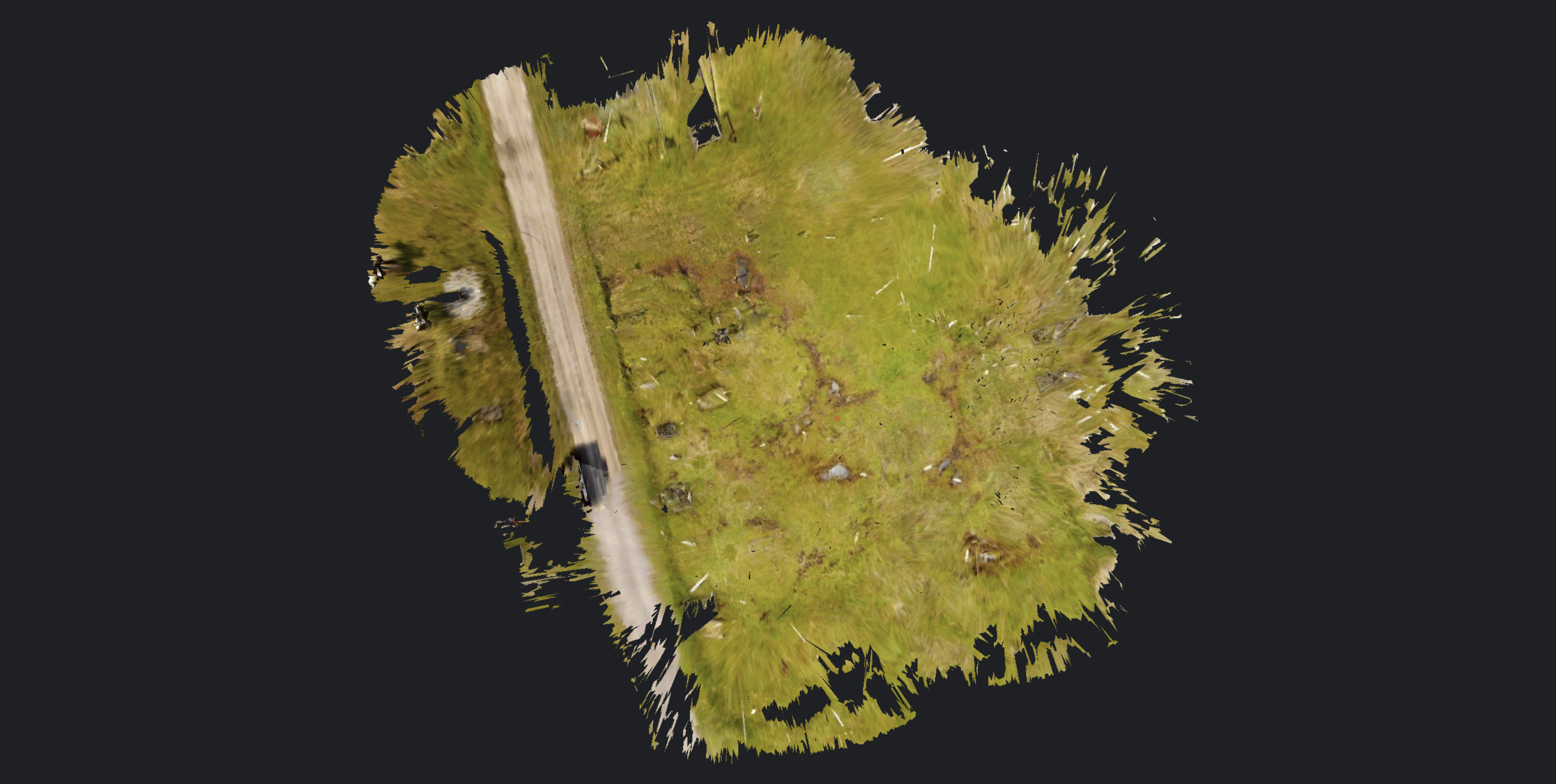 Olaf Kuhlke. Rendering of a section of the Nome City Cemetery experiencing subsidence due to permafrost thaw. Computer-generated from over 30 individual 3-D images showing thaw patterns of permafrost.
