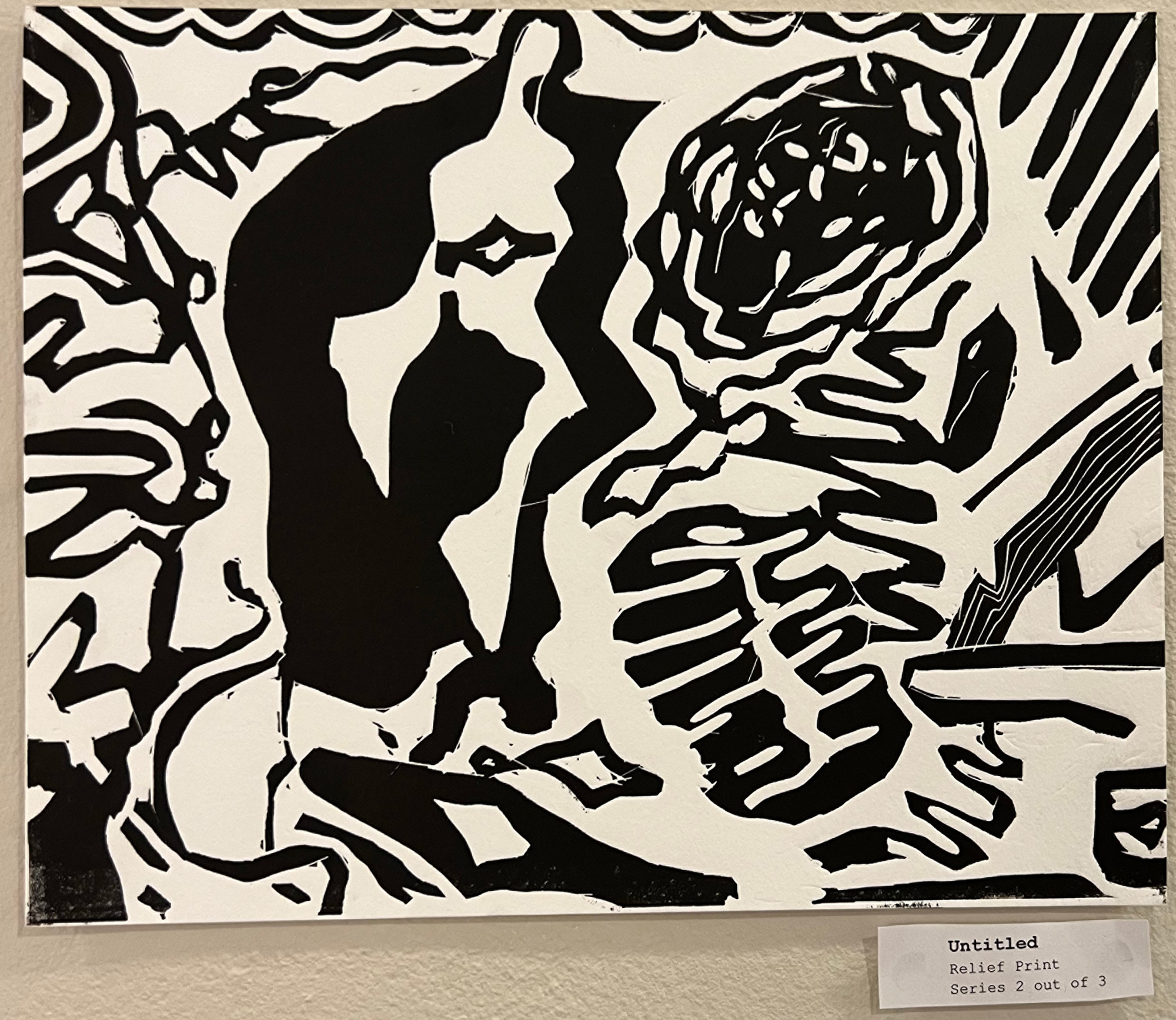 abstract relief print