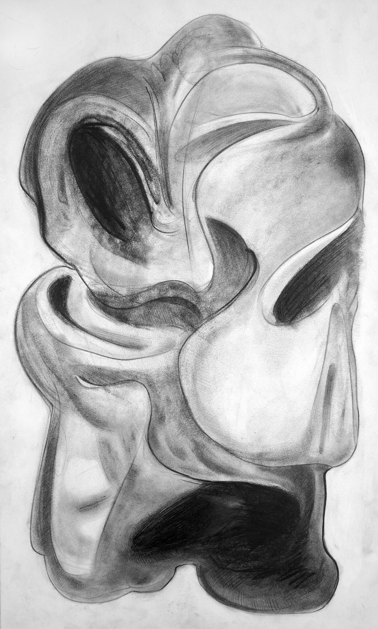 abstract charcoal drawing