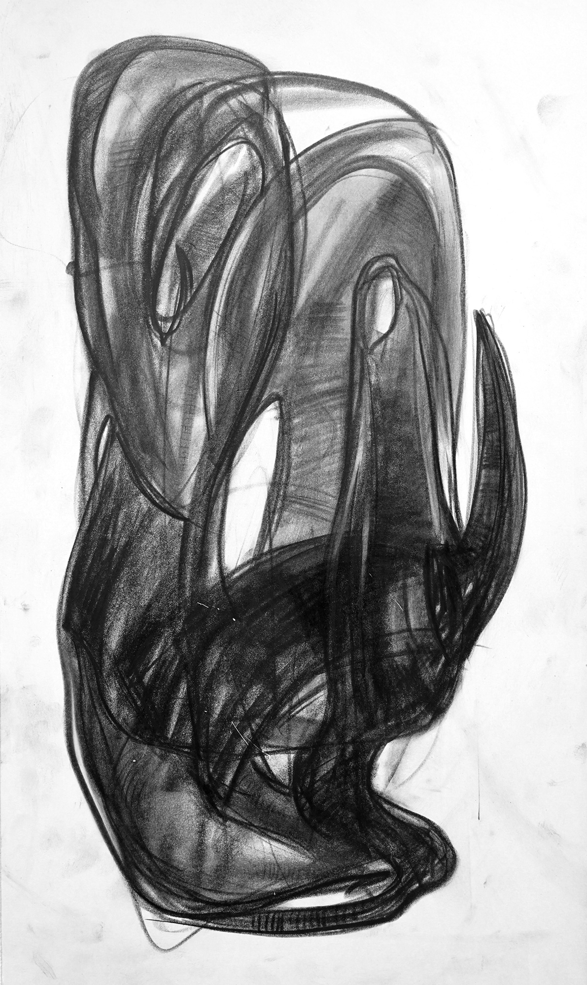 abstract charcoal drawing