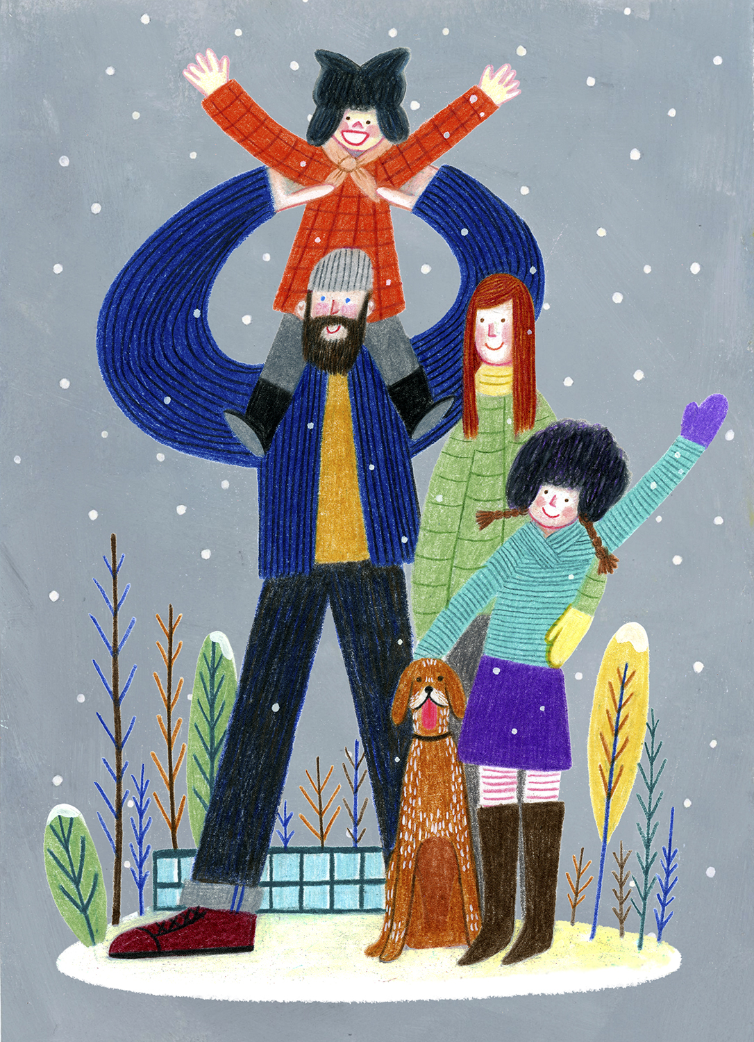 Family Portrait illustration by Yinfan Huang