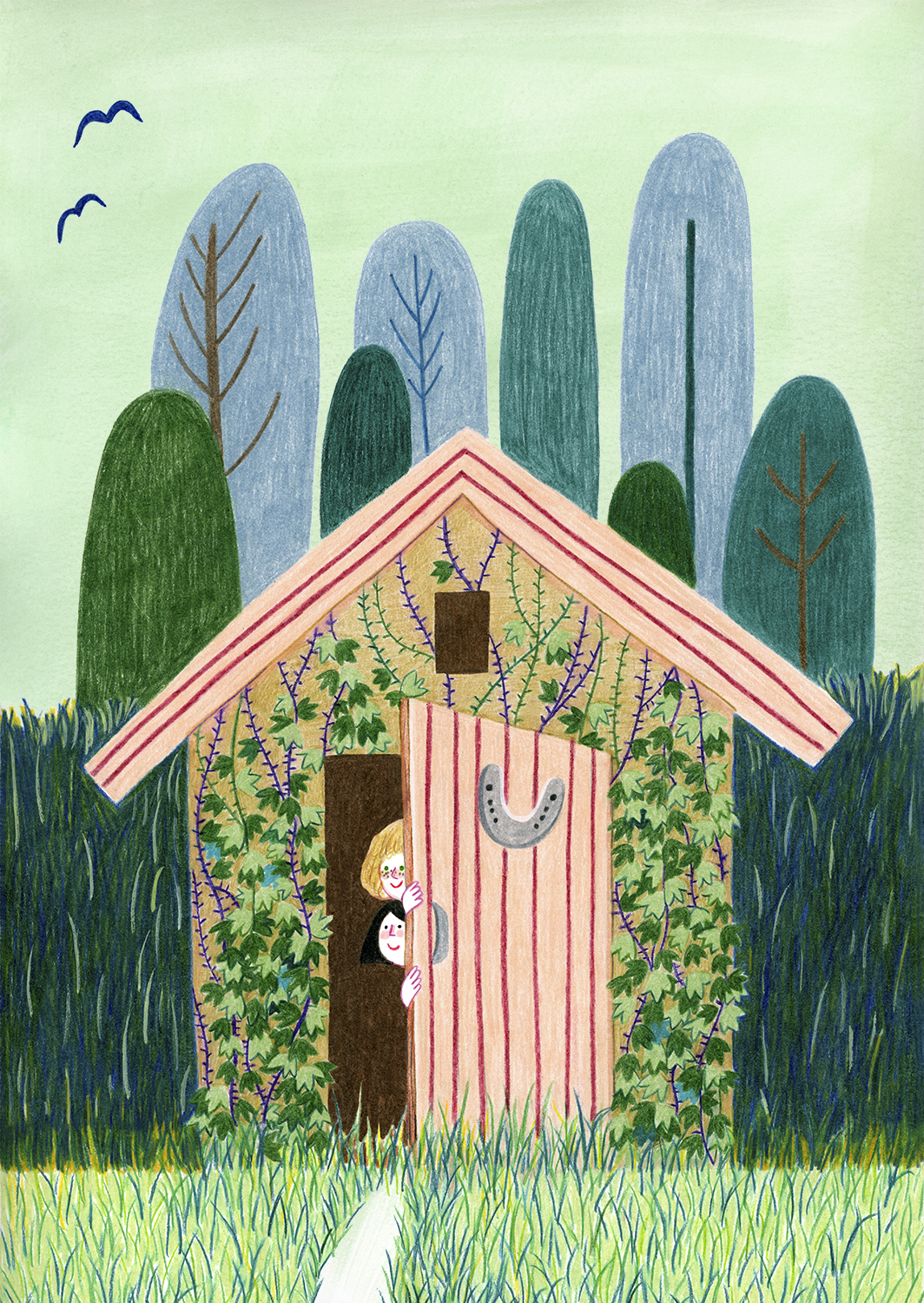 The Secret Hen House Theatre illustration by Yinfan Huang