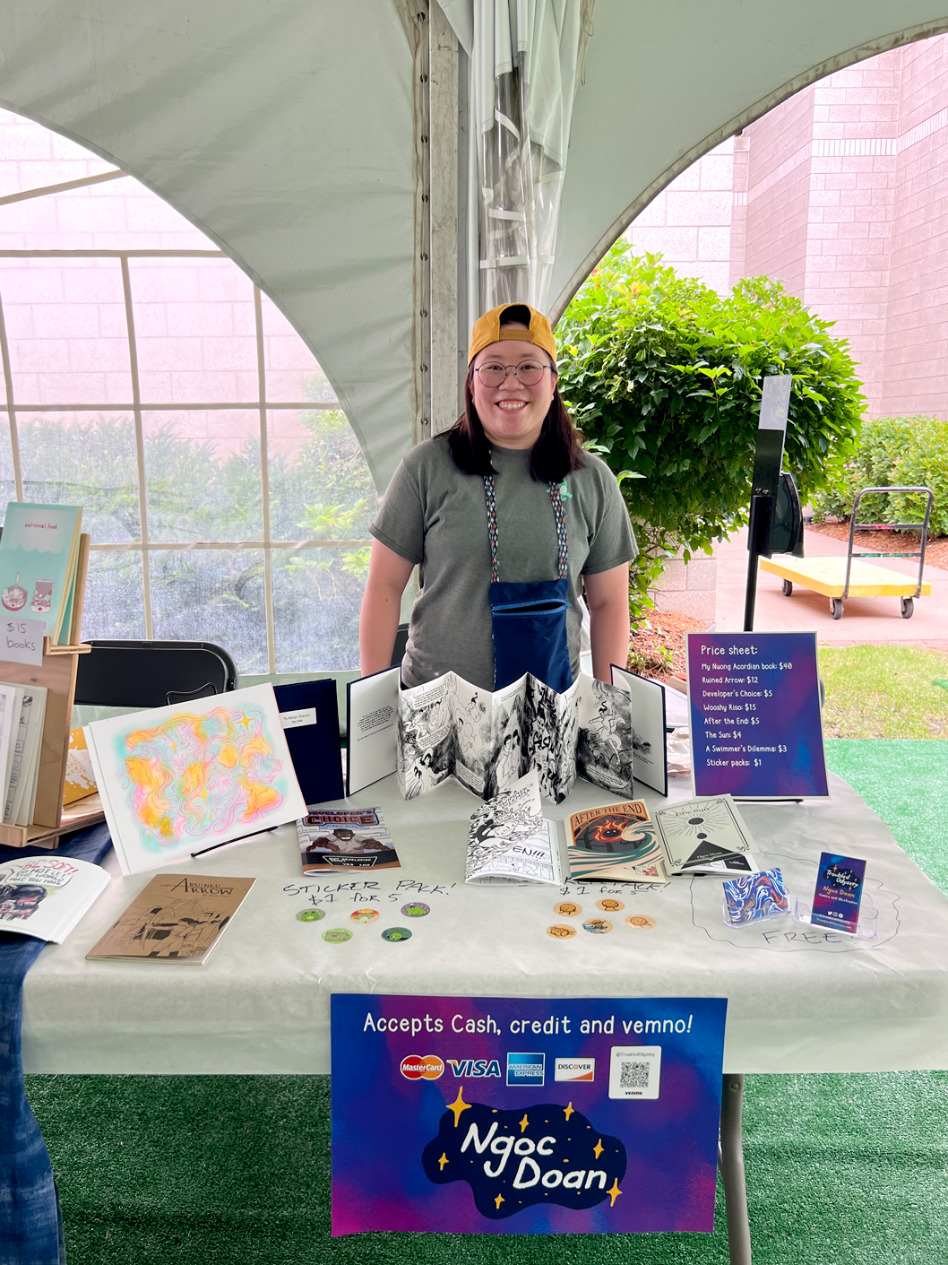 Comic Arts student Ngoc Doan at Zine Fest