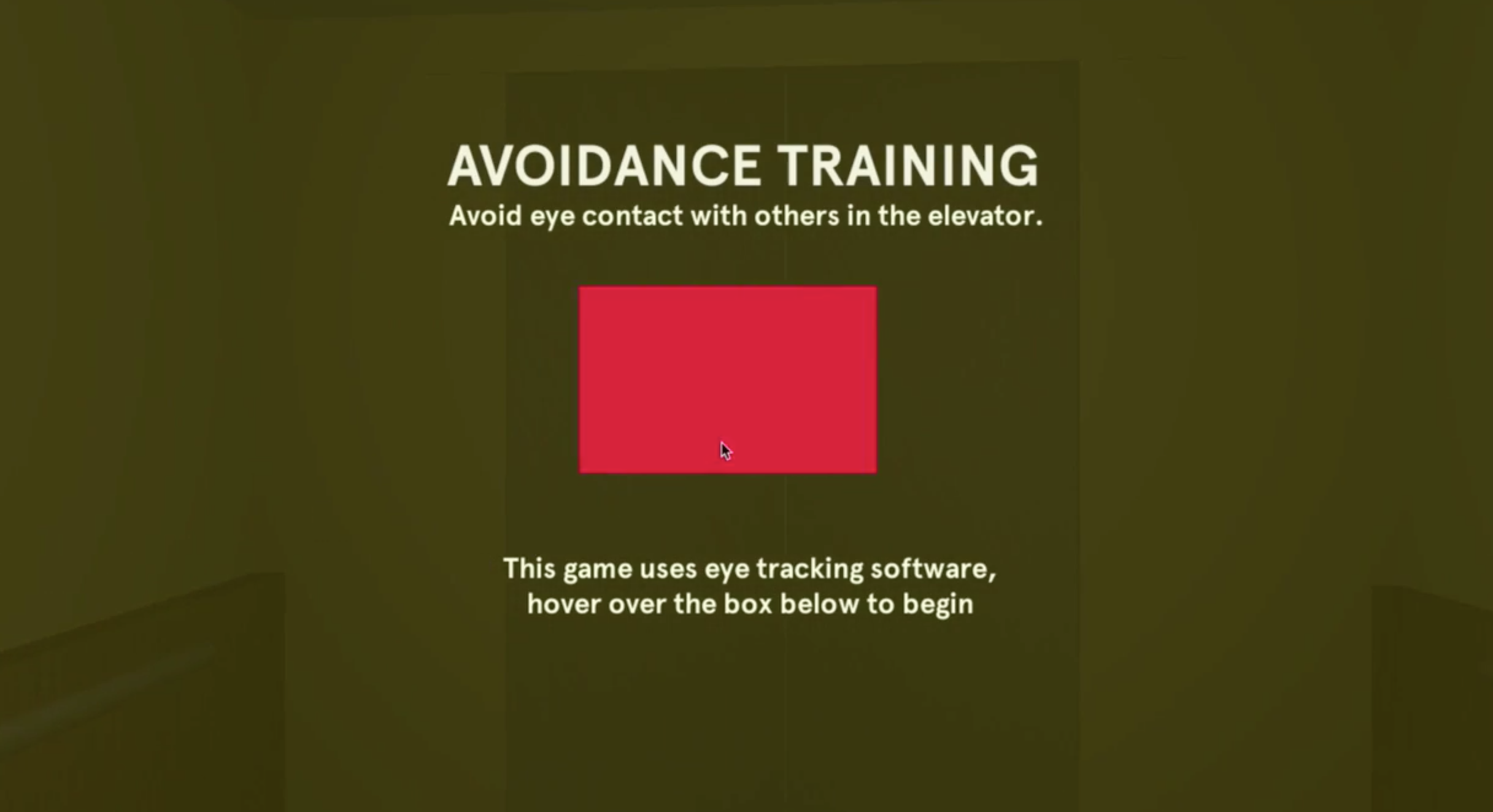 Avoidance training game designed by Rachel Knoll