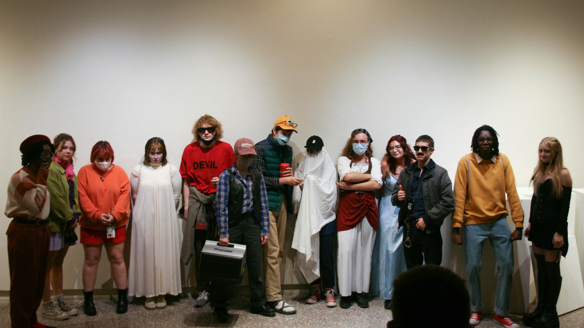 A group of students in costume