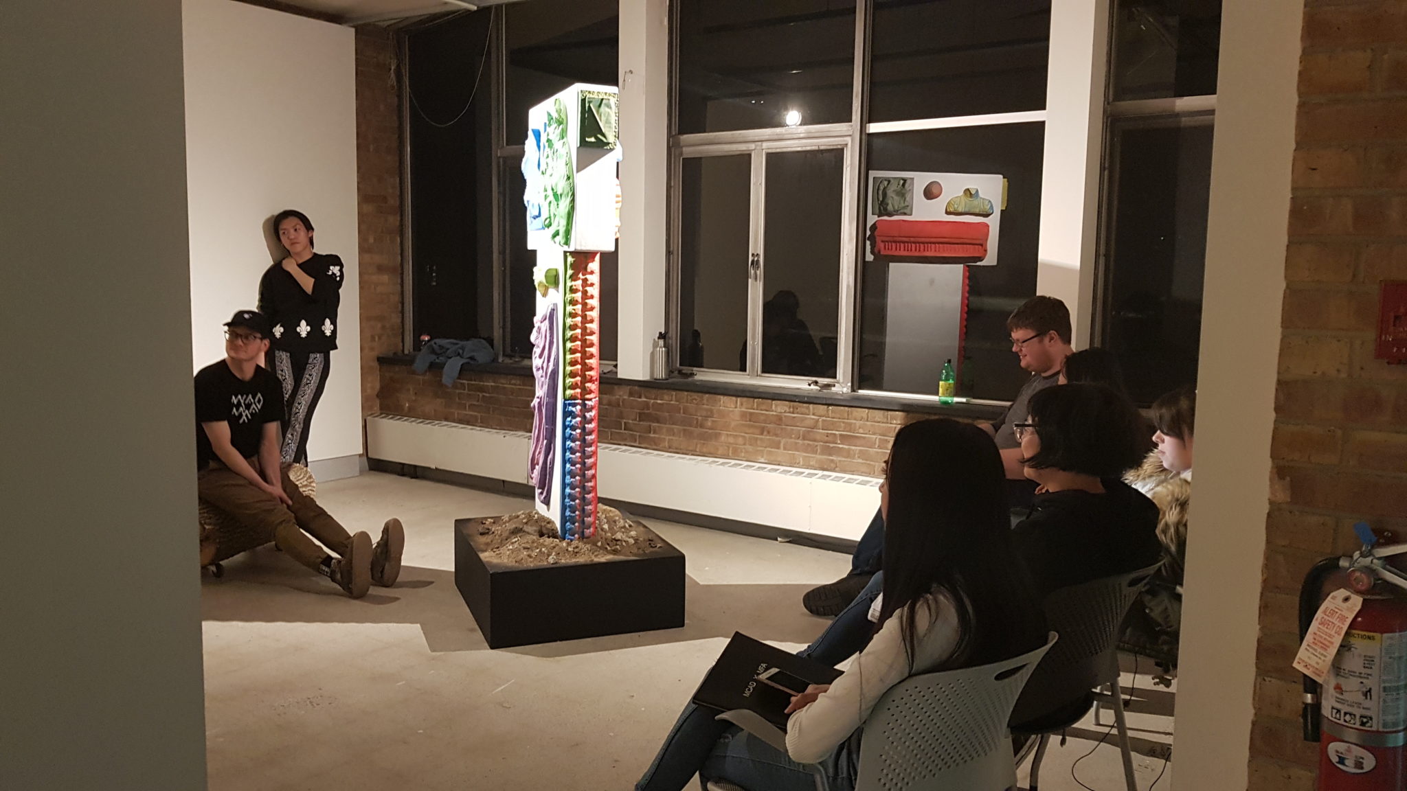 Darren Schneibel ’21 during Graduate Critique Seminar