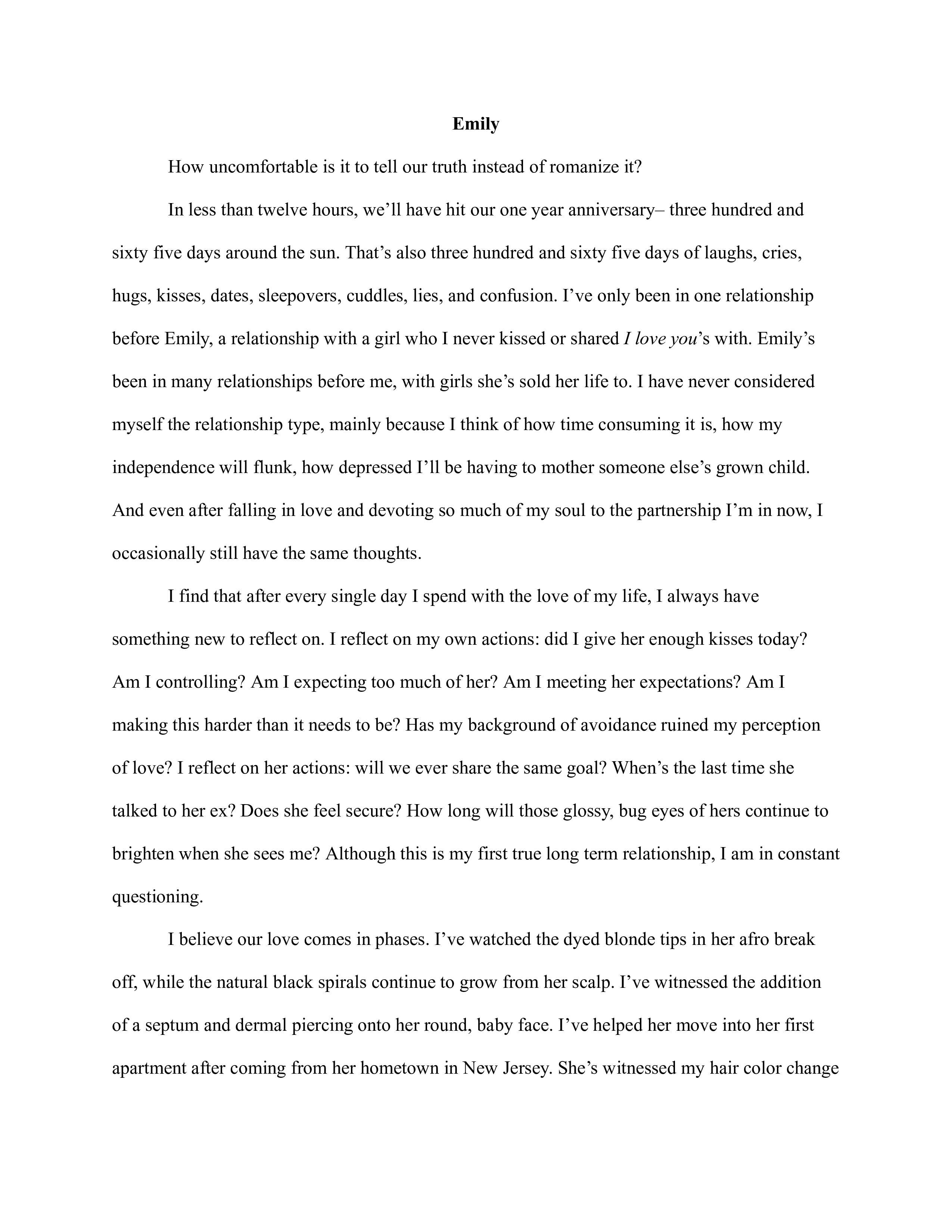 Emily Page 1 by Lesley McGaster
