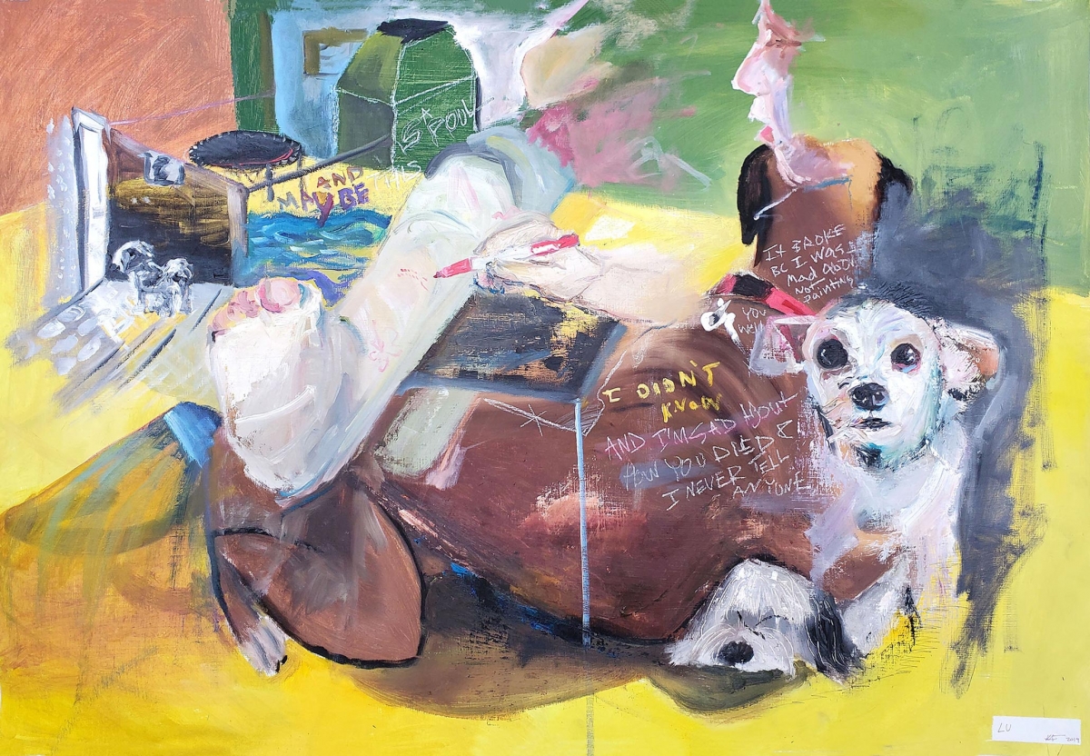 "Lu" oil painting by Kira Fennell.