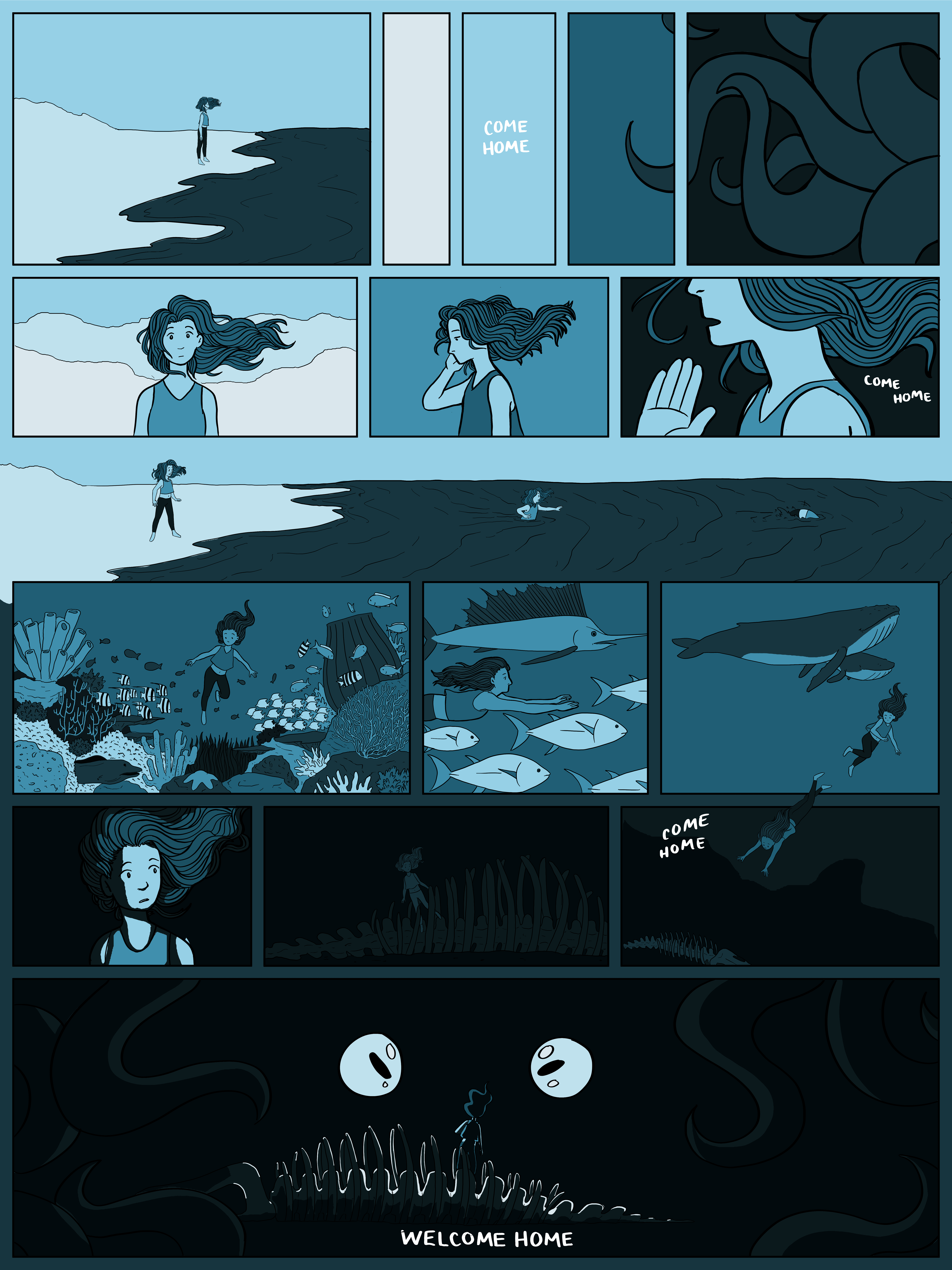 2 of 4 comic pages by Molly Jurewicz