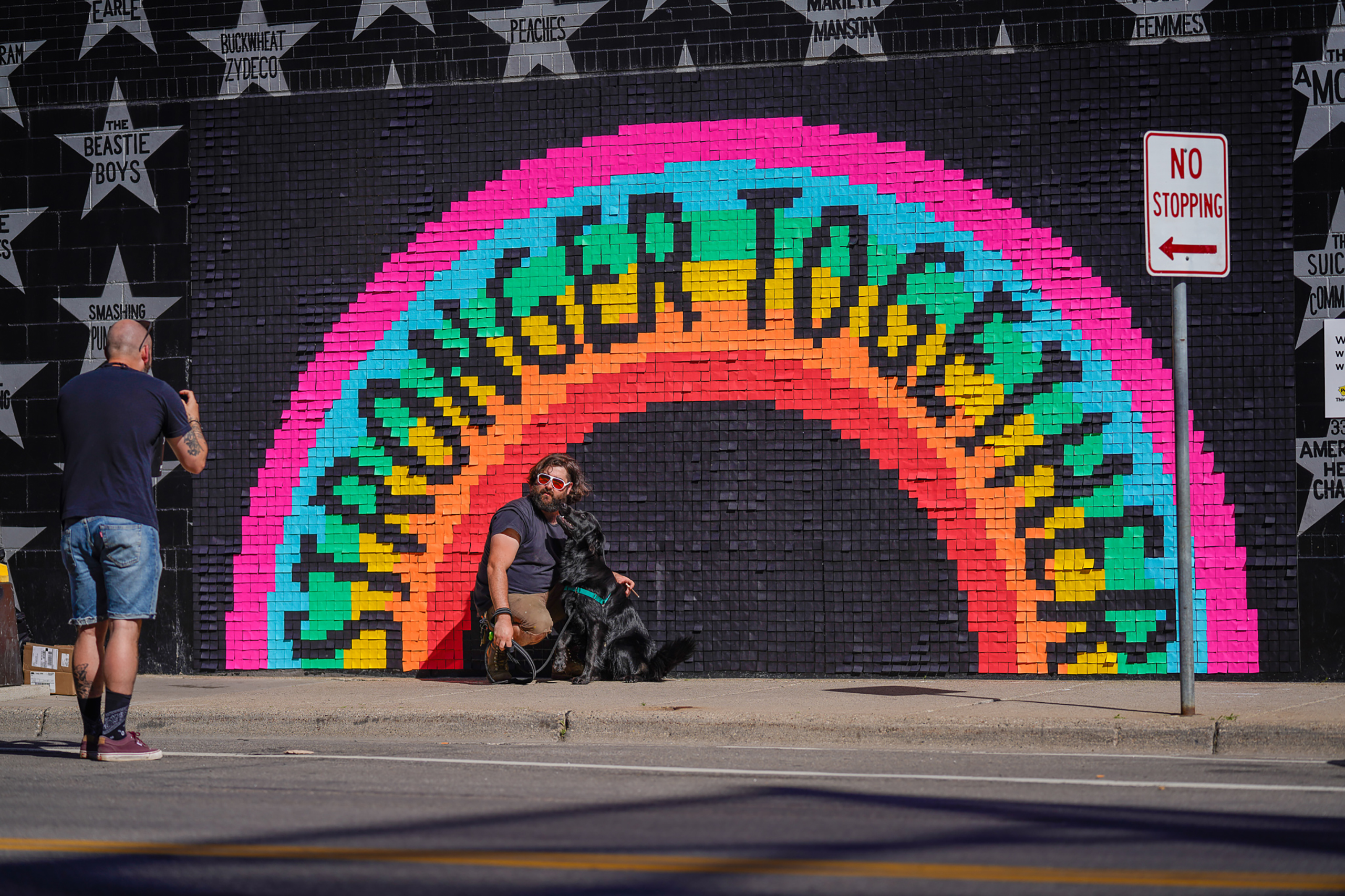 "Stronger Together" mural by Nora Kubiaczyk.