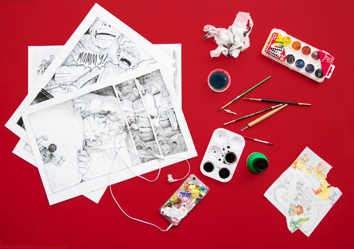 Orions's response to the What's In Your Bag? prompt. Photo by Grace Olson. 