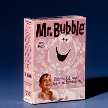 “Mr. Bubble,” package design for Gold Seal Company, 1961