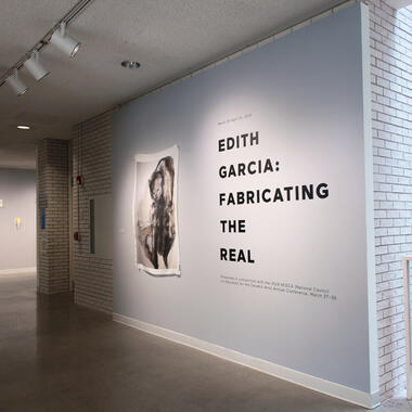 Edith Garcia: Fabricating the Real exhibition in MCAD second floor gallery