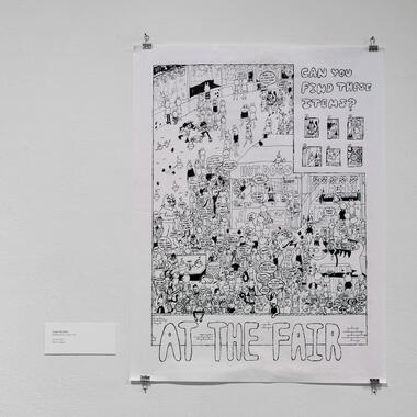 Logan Beecher, Sophomore, Comic Art, At the Fair, Ink on paper