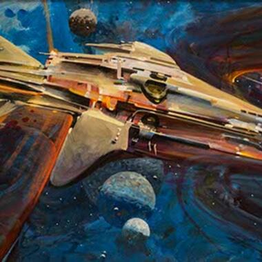 John Berkey, Golden Ship, 1987. Photo: Chelsea Reeck.