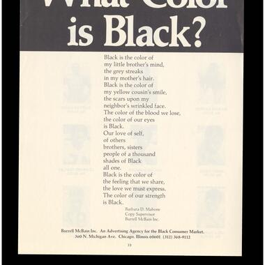 Emmett McBainSelf-Promotional Advertisement, 1974, Philip Morris Inc.Emmett McBain design papers,Special Collections and University Archives, University of Illinois at Chicago