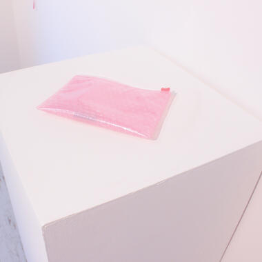 Kendall Dickinson, Second-year MFA, relapse prevention, Plastic bubble case, razorblade  