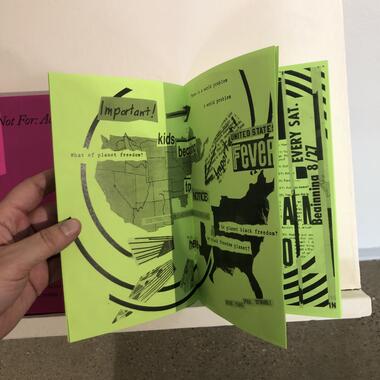 Collaborative zine from As, Not For: Dethroning Our Absolutes exhibition