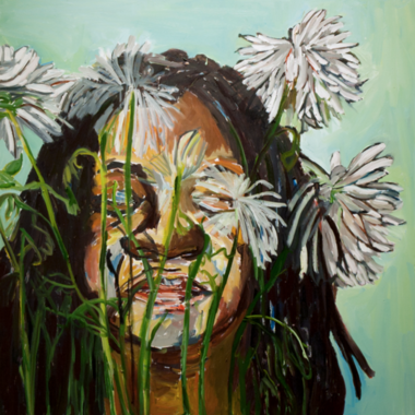 Beverly McIver, Mourning Maggie, 2019, oil on canvas, 36 x 36 in., Courtesy of the artist and C. Grimaldis Gallery, Baltimore