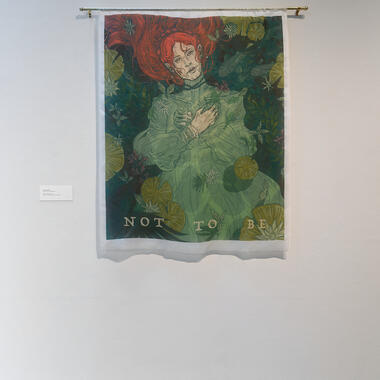 Morgan Moen, Junior/Senior, Illustration, Ophelia/Reclamation, Digital illustration on silk, hardware