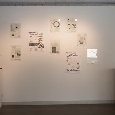 Display by Samantha Callahan for the Final Nine exhibition