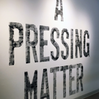 A Pressing Matter title exhibition