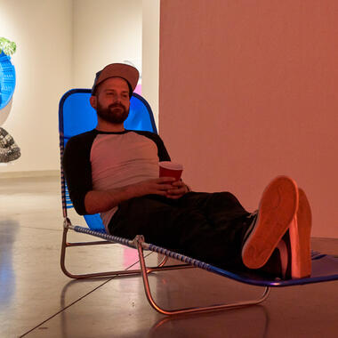 Opening reception for Inflated American Dreamz by Joel Terry, hosted in Gallery 148