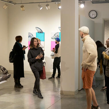 Opening reception for Inflated American Dreamz by Joel Terry, hosted in Gallery 148