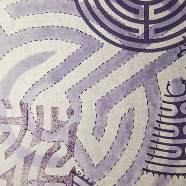 Karie Amstutz, Labyrinth, 2014, Fiber: screen printing, hand stitching