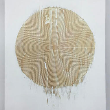 Andrew Vomhof, Untitled, 2014, CNC woodcarving and gesso on panel. Courtesy of the artist.