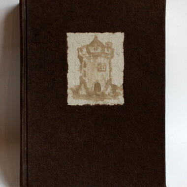 Caitlin Warner, The Tower Collection, Handmade book containing a daily watercolor drawing of the Cappenwalla hillside