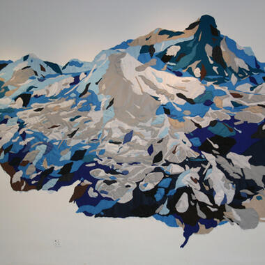 Brian Severns, Caldera and the Freddie Hubard Heat Stream, 2007, felt and thread Dimensions: 216”x 144”