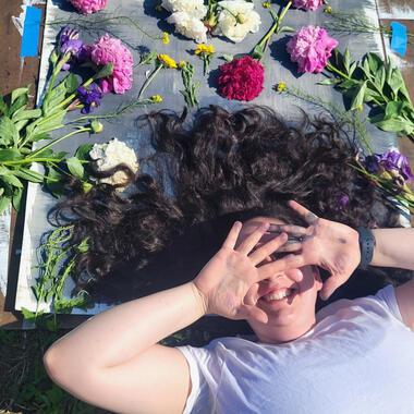 Graciela DeAnda and work during her Art in Motion residency 