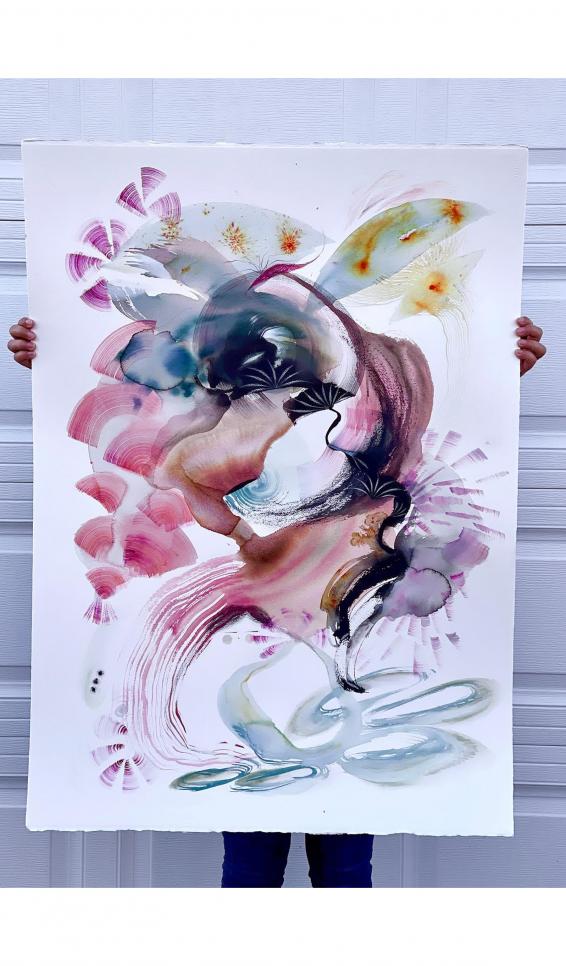 Abstract painting by Suyao Tian ; Suyao Tian