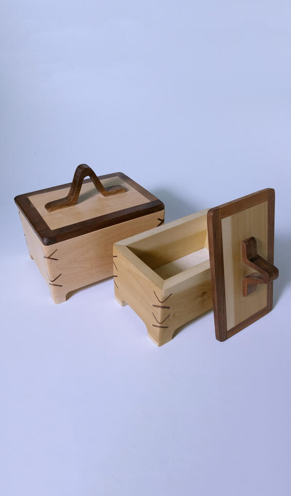 Two hand made wooden boxes by chance tatum ; Chance Tatum