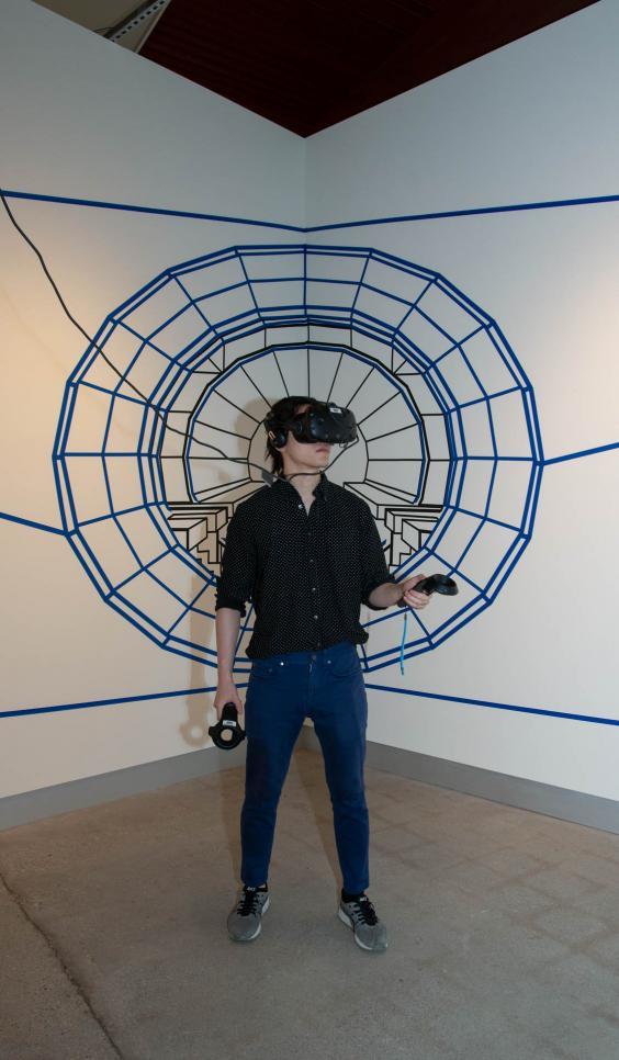 Person using a VR headset