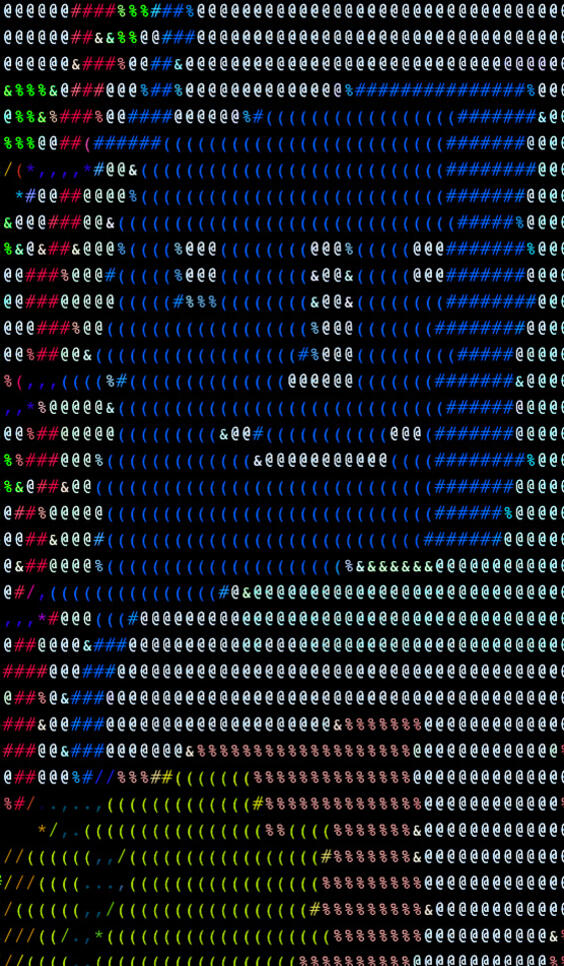 Binary code making up an image ; Kyle Williams